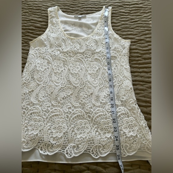 CAbi White Lace Tank Top - Picture 4 of 4